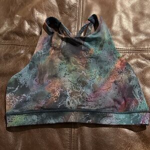 Lululemon Athletica Navy and Multicolor Sports Bra
